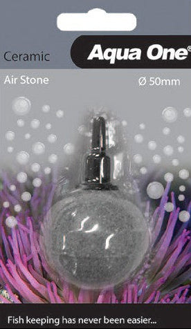 Aqua One ceramic air stone with packaging on a gray background
