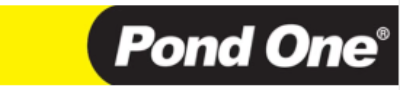 Logo of Pond One with a black and yellow design